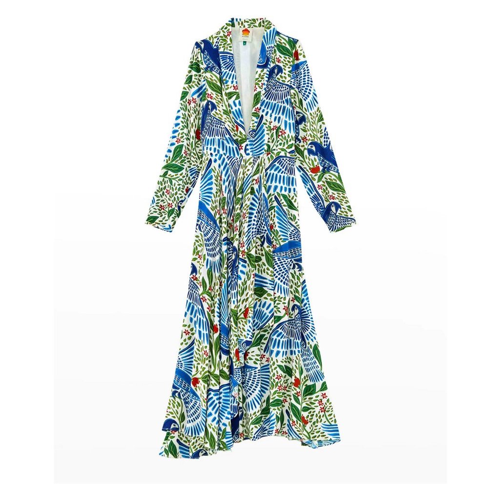 🥭FARM Rio Blue Macaw Flight Maxi Dress - Picture 4 of 14